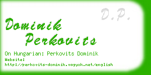 dominik perkovits business card